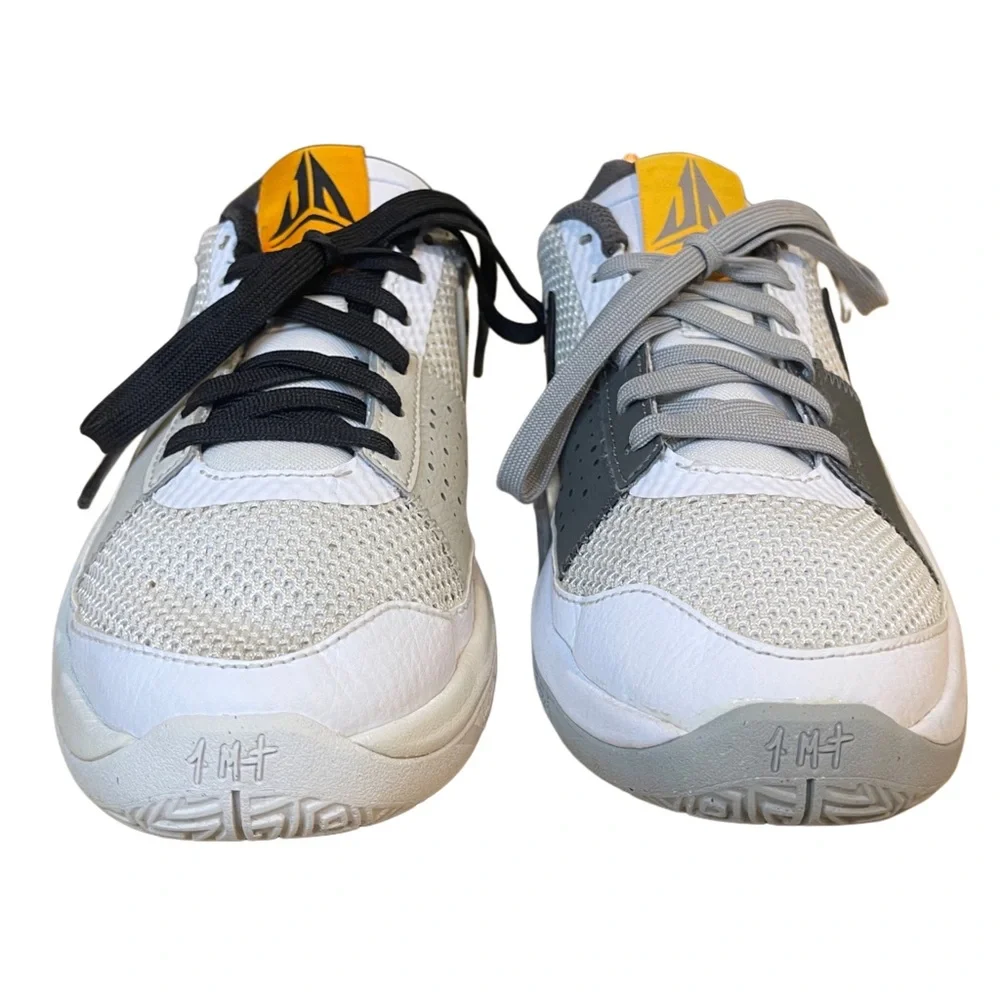 Nike JA1 Ja Morant 1 Youth Basketball Shoes – White & Gray, Size 4.5 Y - Picture 7 of 9